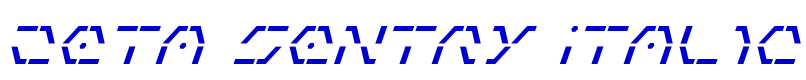 Zeta Sentry Italic font